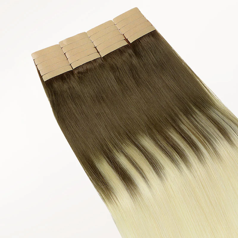 Ash Brown to Platinum Blonde (9/60) Tape-Ins 50g - Image 6