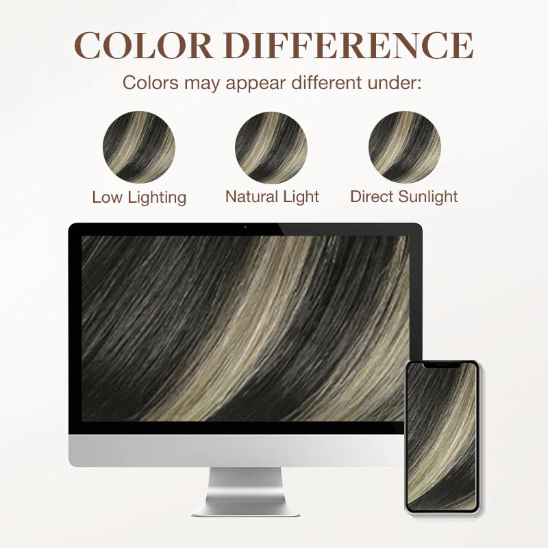 Black to Light Blonde Balayage (1B/19/1B) Wire Hair Extensions (70g-110g) - Image 7