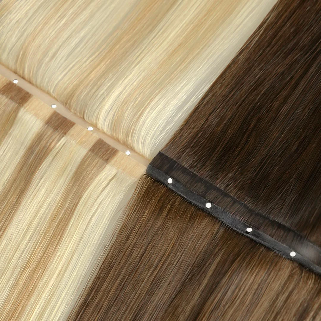 Light Blonde Highlights (16/22A) Butterfly Weft Hair Extensions (100g-150g) - Image 8
