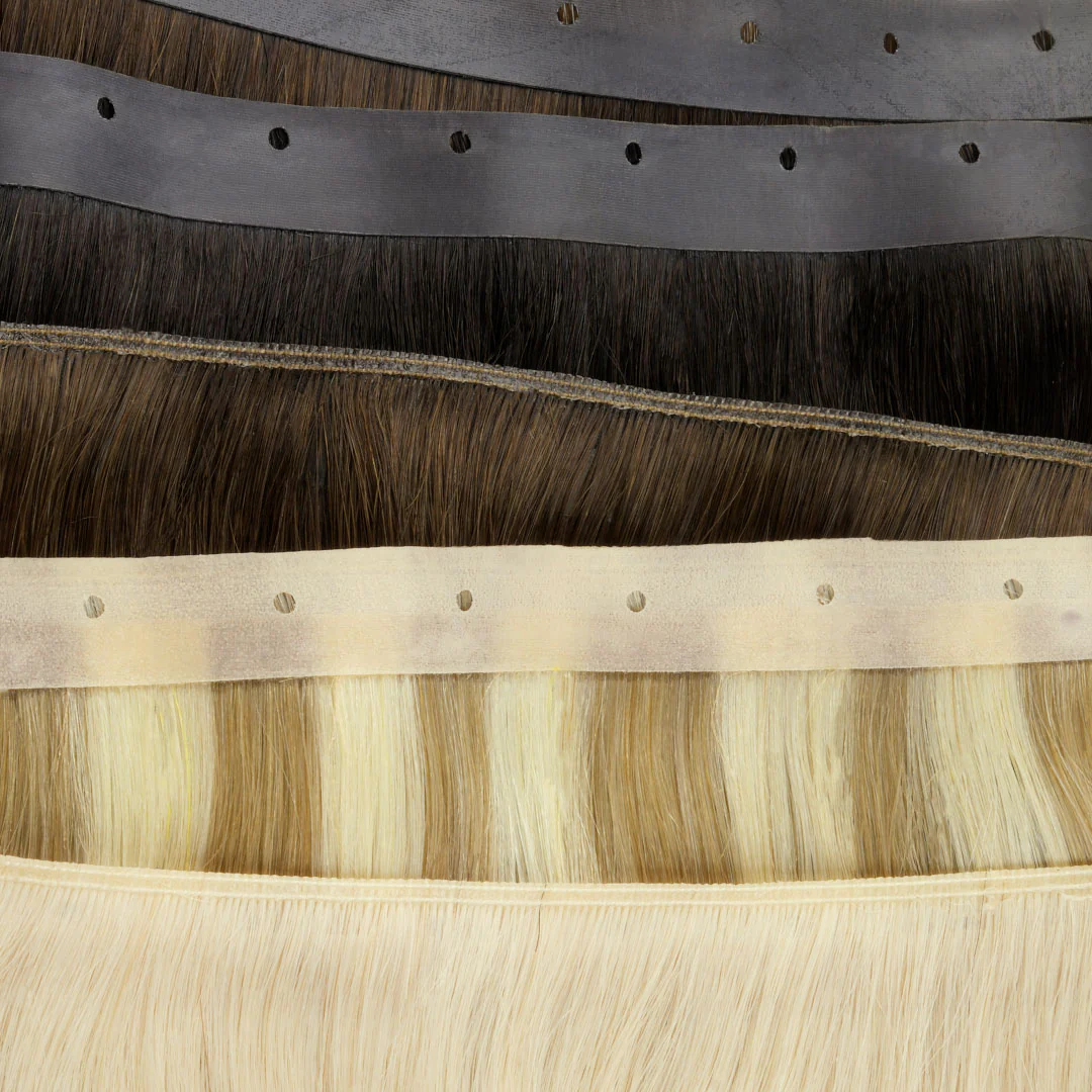 Light Blonde Highlights (16/22A) Butterfly Weft Hair Extensions (100g-150g) - Image 9