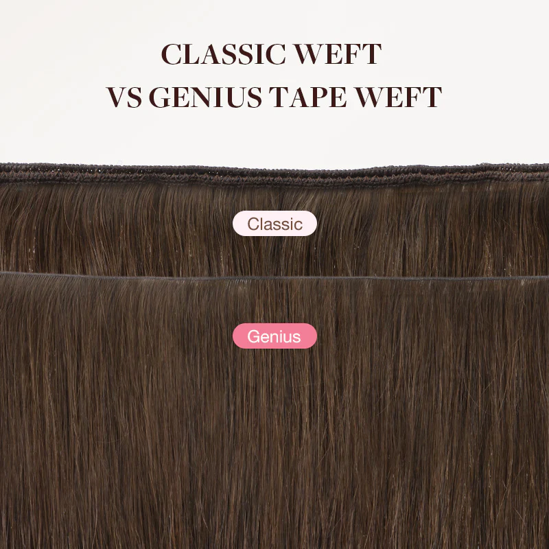 Jet Black (1) Genius Tape Weft Hair Extensions 60g - Image 5