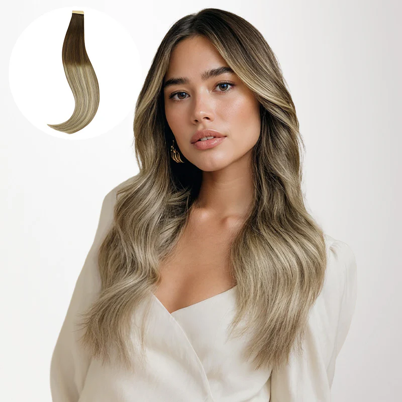 Tape-Ins Hair Extensions Balayage - Image 57