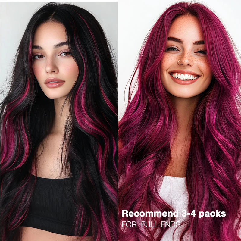 Burgundy Red Color Tape-Ins (25g-30g) - Image 8