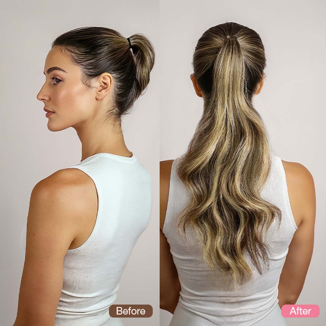 Caramel Blonde Balayage (4/27) Ponytail (75g-90g) - Image 4