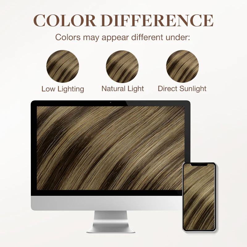 Caramel Blonde Balayage (4/27/4) Wire Hair Extensions (70g-110g) - Image 6