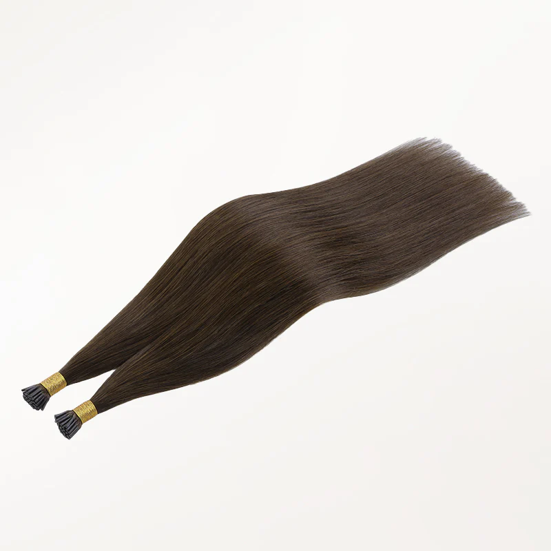 Chocolate Brown (4A) I-Tip Hair Extensions 50g - Image 6