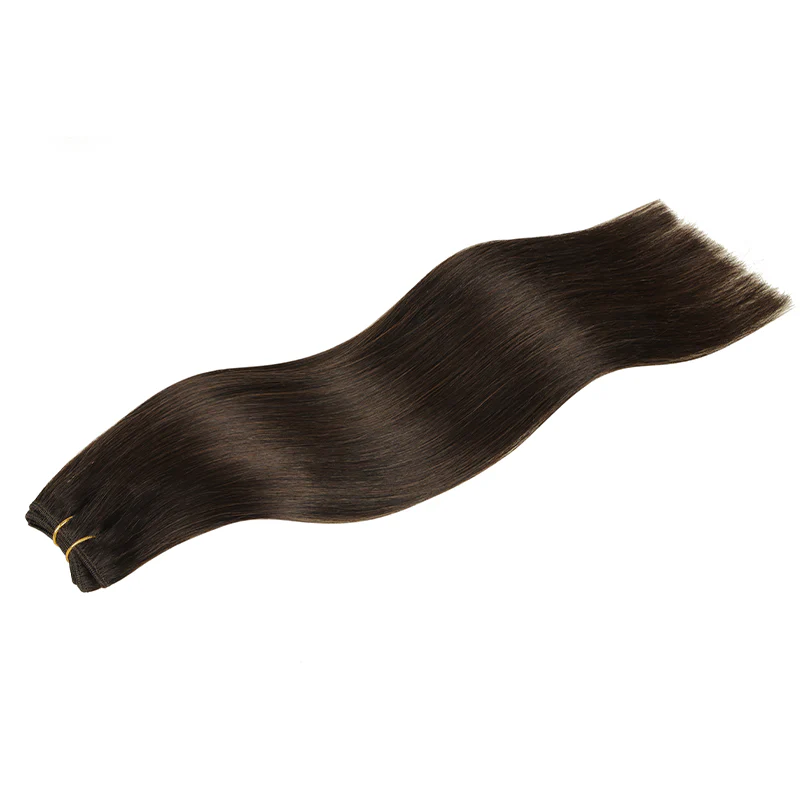 Chocolate Brown (4A) Sew-In Weft Hair Extensions (80g-120g) - Image 3