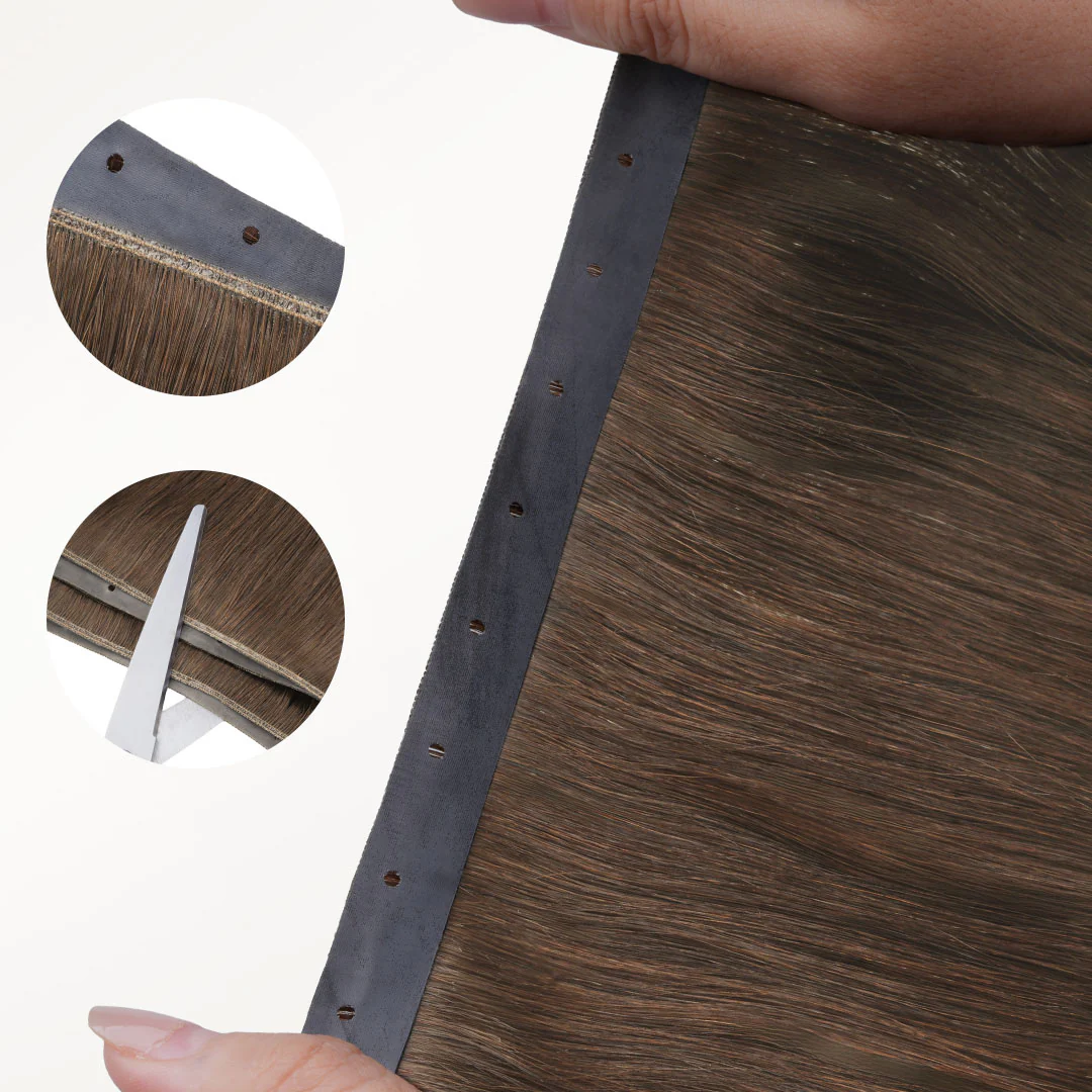 Chocolate Brown (4A) Butterfly Weft Hair Extensions (100g-150g) - Image 5