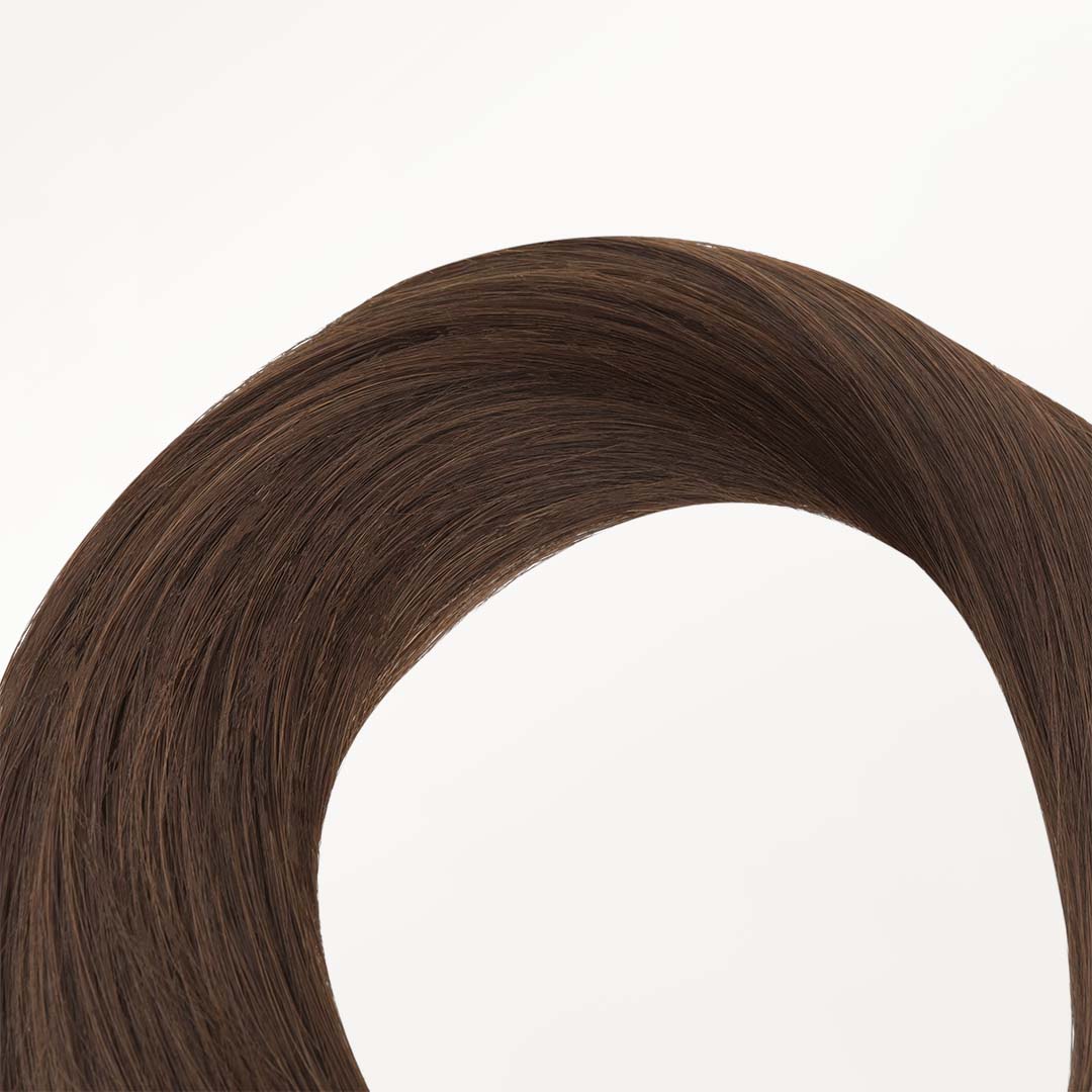 Chocolate Brown (4A) Micro Link Tip Hair Extensions - Image 5