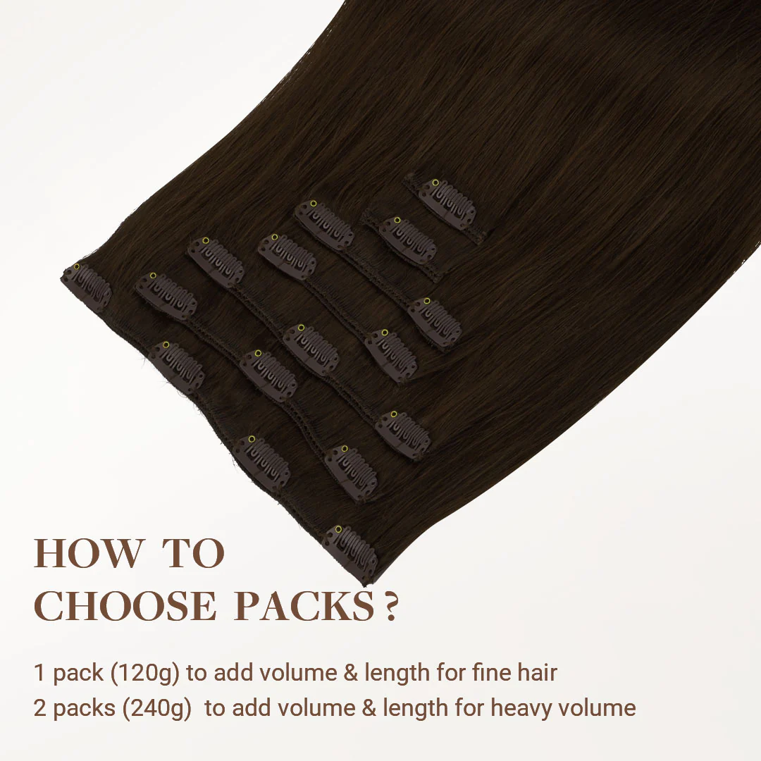 Chocolate Brown (4A) Classic Clip-Ins (120g-150g) - Image 5