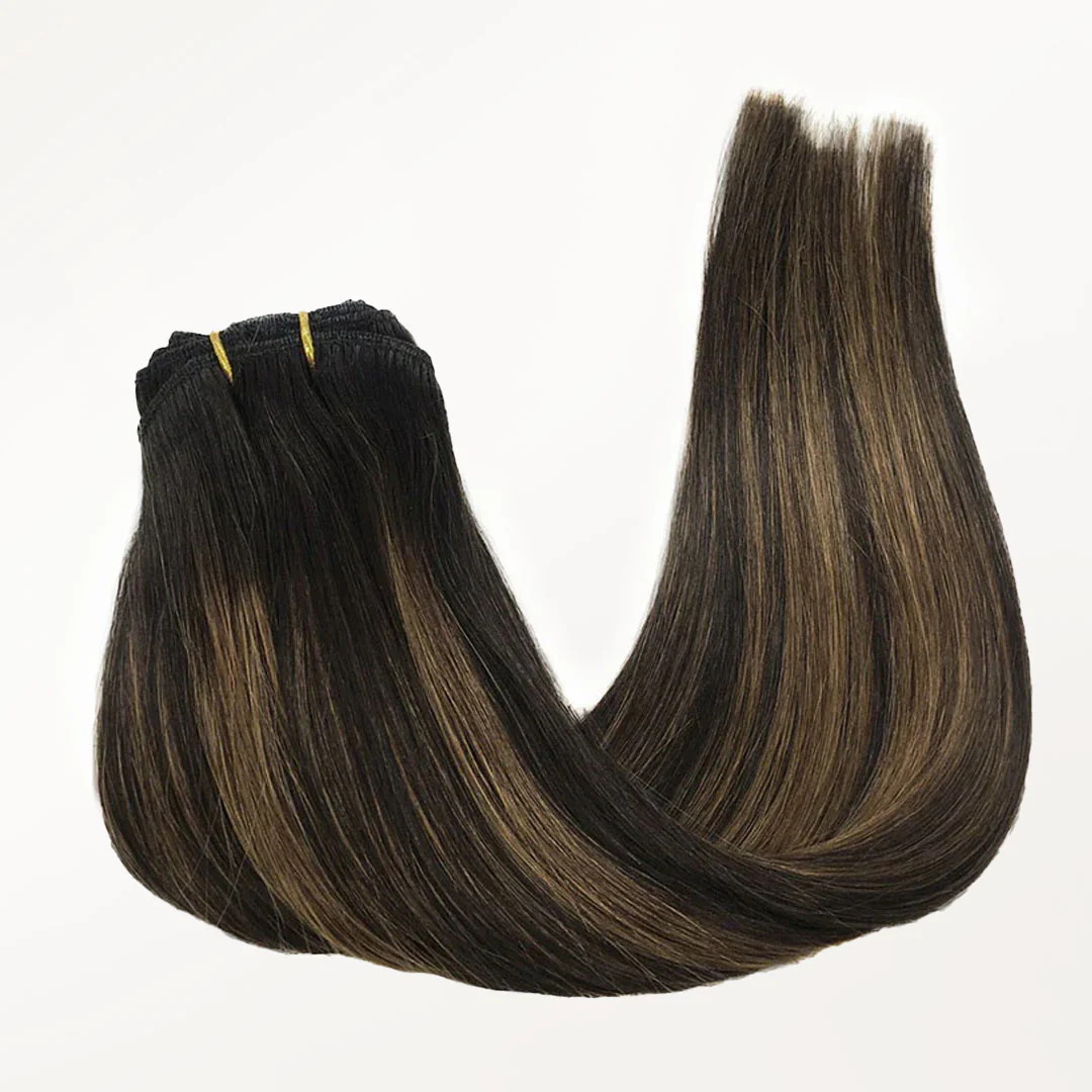 Natural Black Balayage (1B/6/1B) Classic Clip-Ins (120g-150g) - Image 6