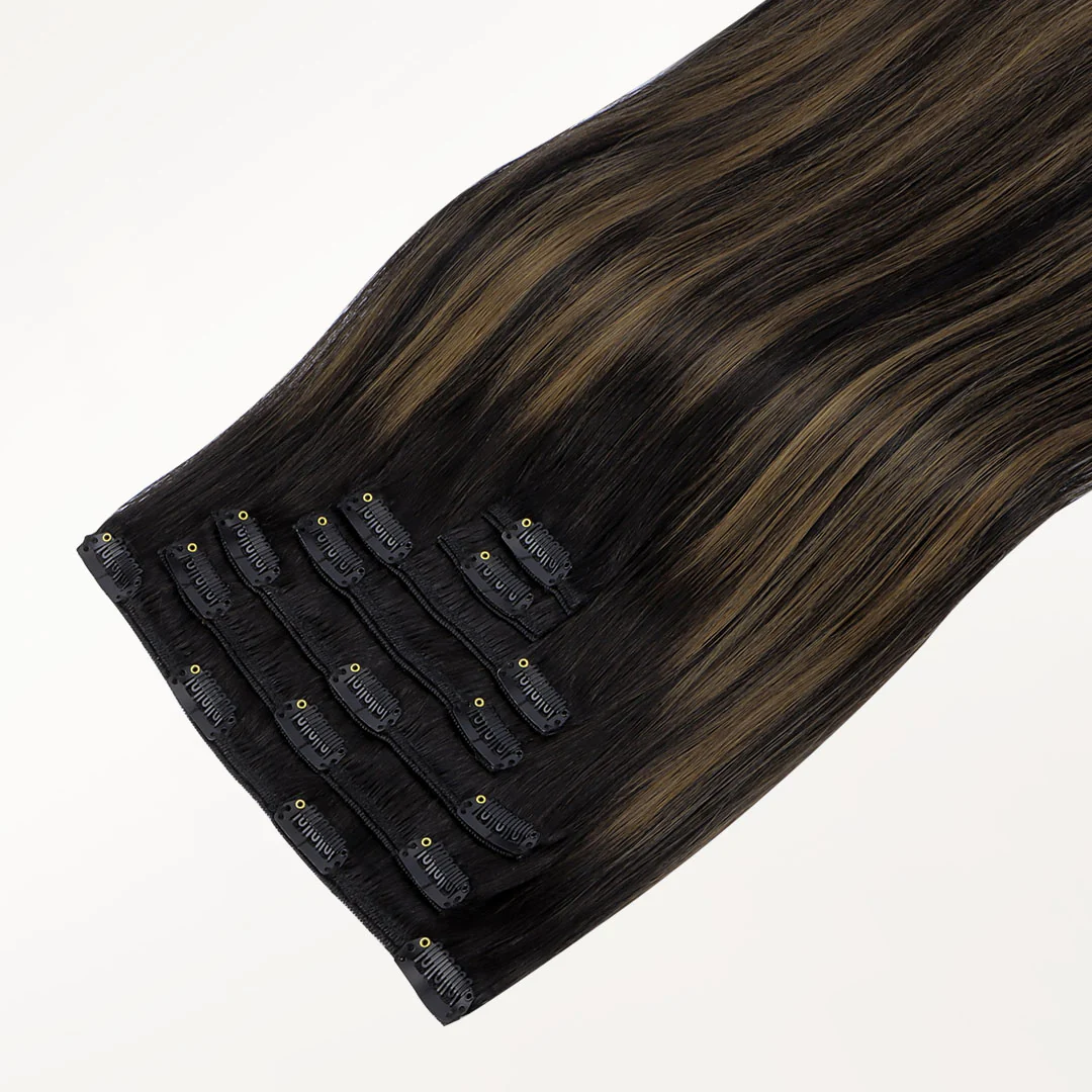Natural Black Balayage (1B/6/1B) Classic Clip-Ins (120g-150g) - Image 7
