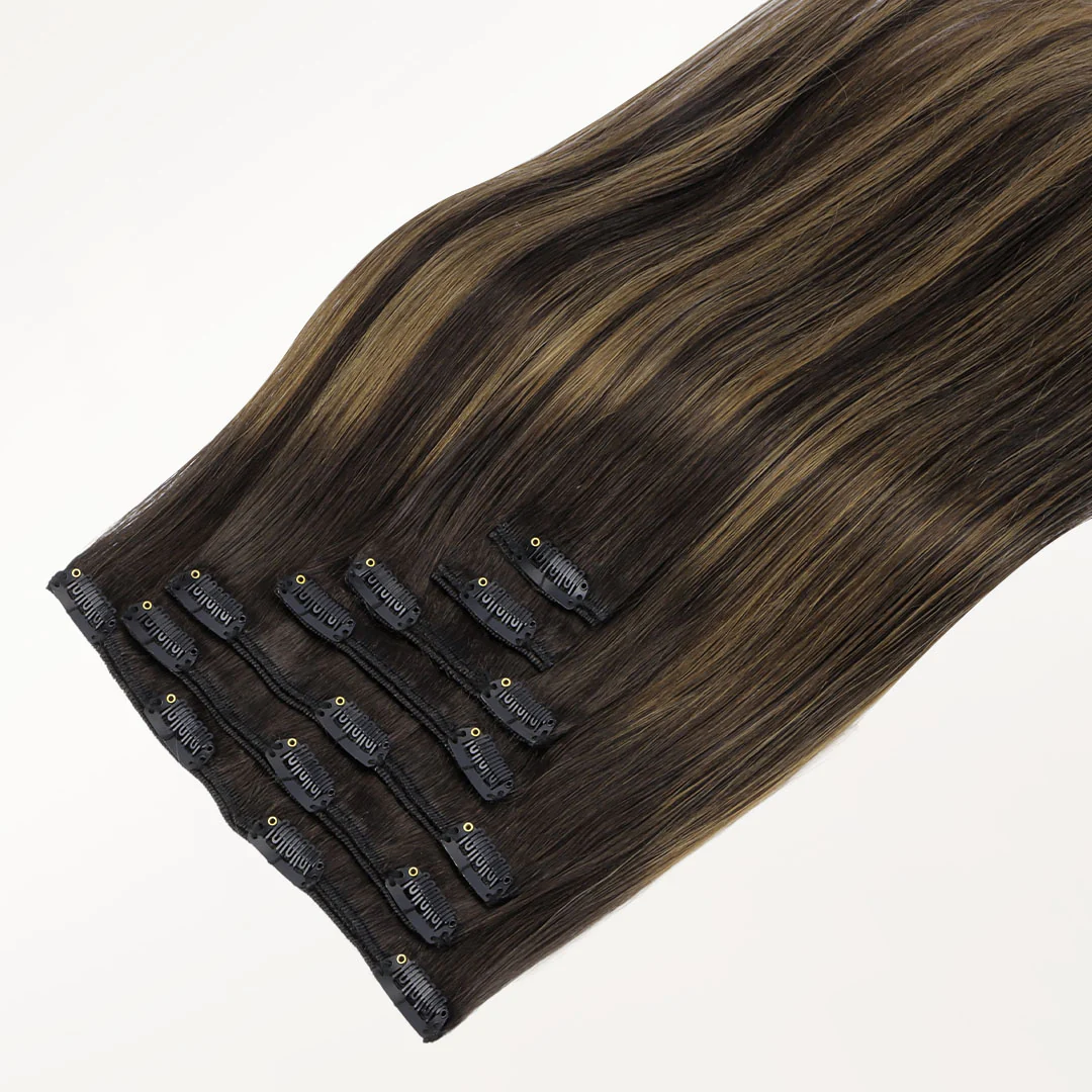 Dark Brown Balayage (2/6/2) Classic Clip-Ins (120g-150g) - Image 7