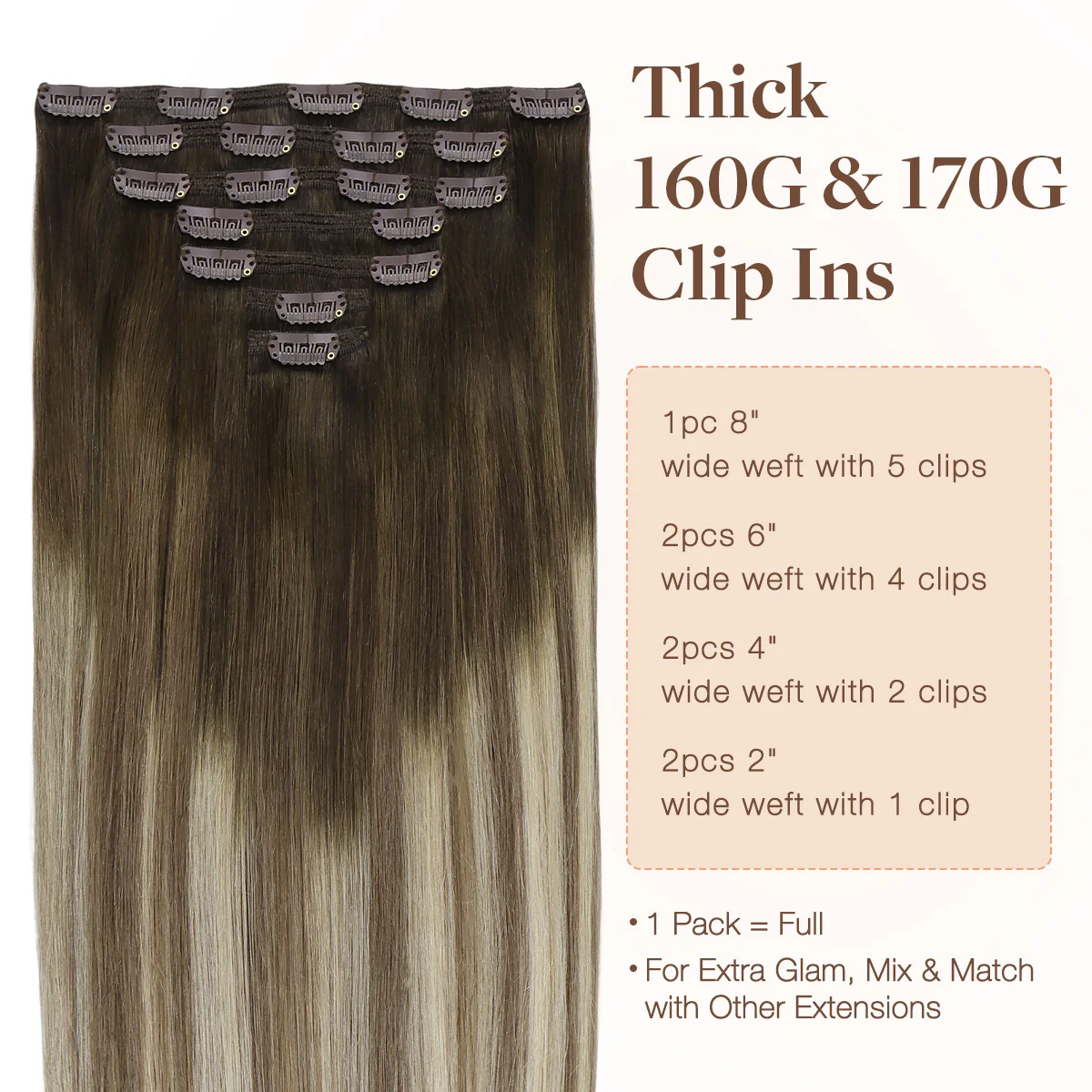 Clip in Hair Extensions 150g - Image 75