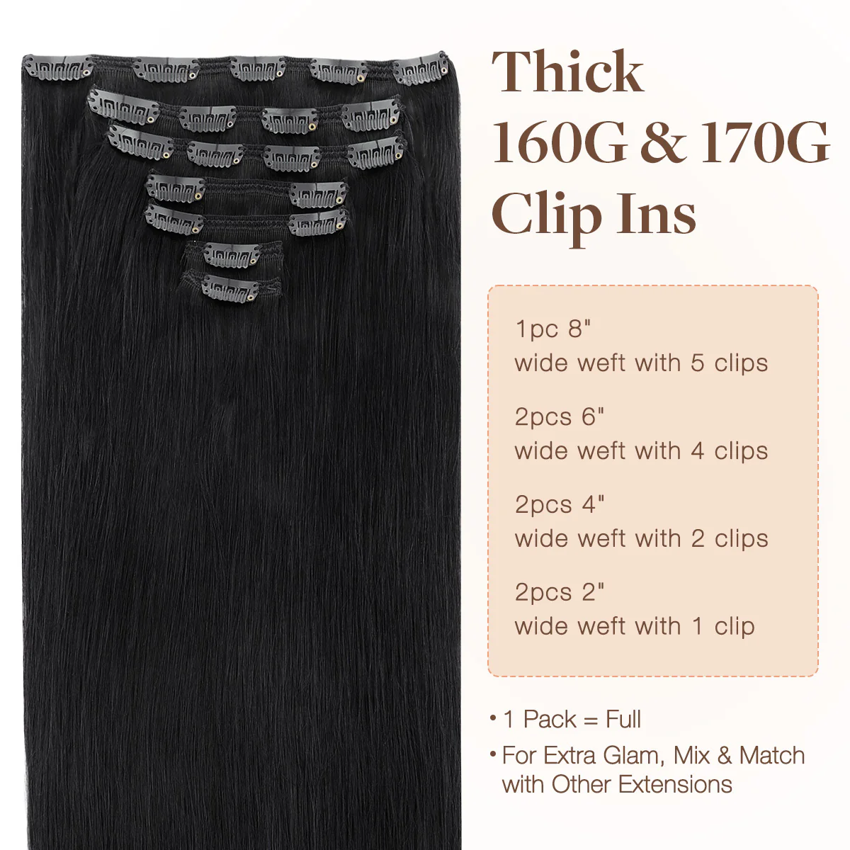 Clip in Hair Extensions 150g - Image 89