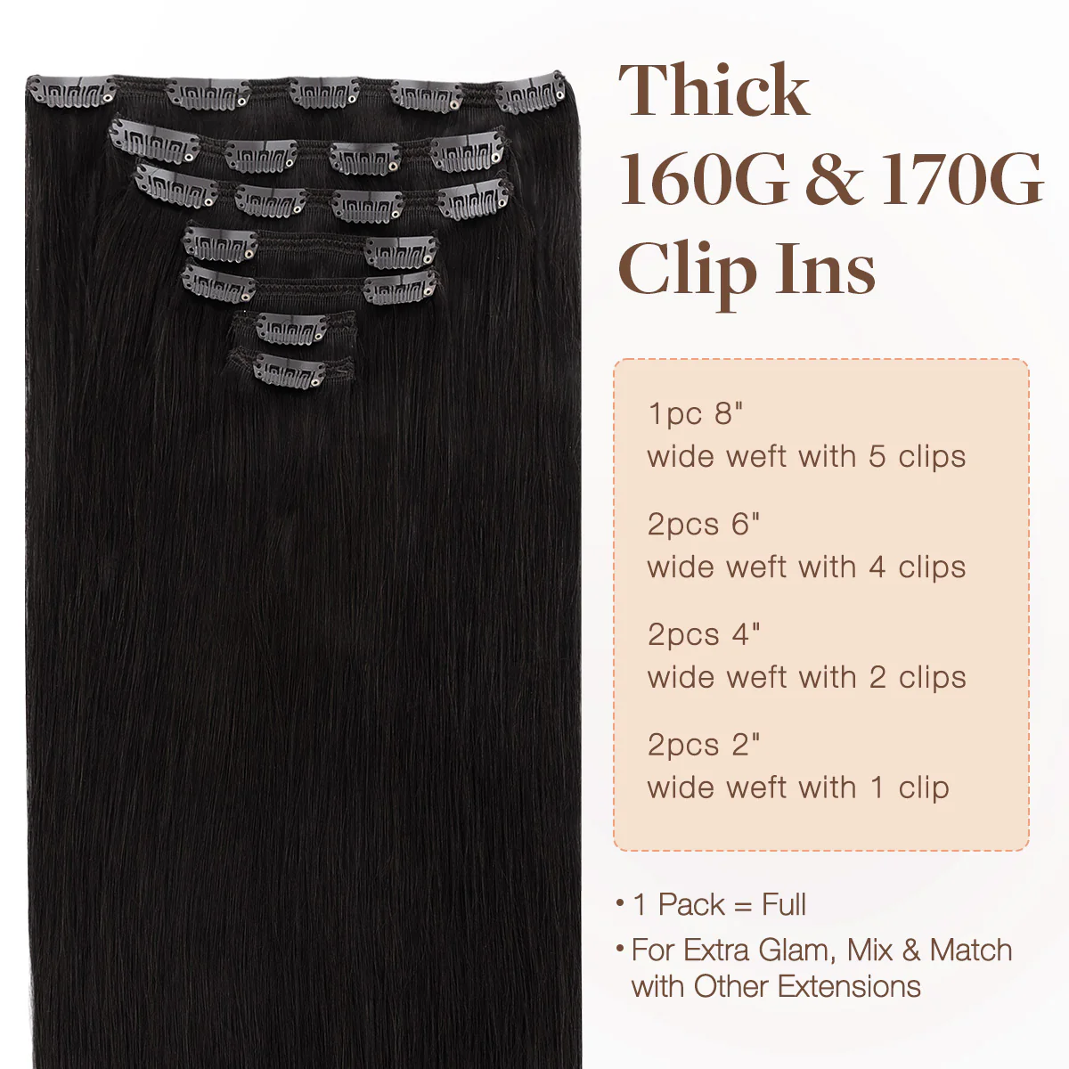 Clip in Hair Extensions 150g - Image 93