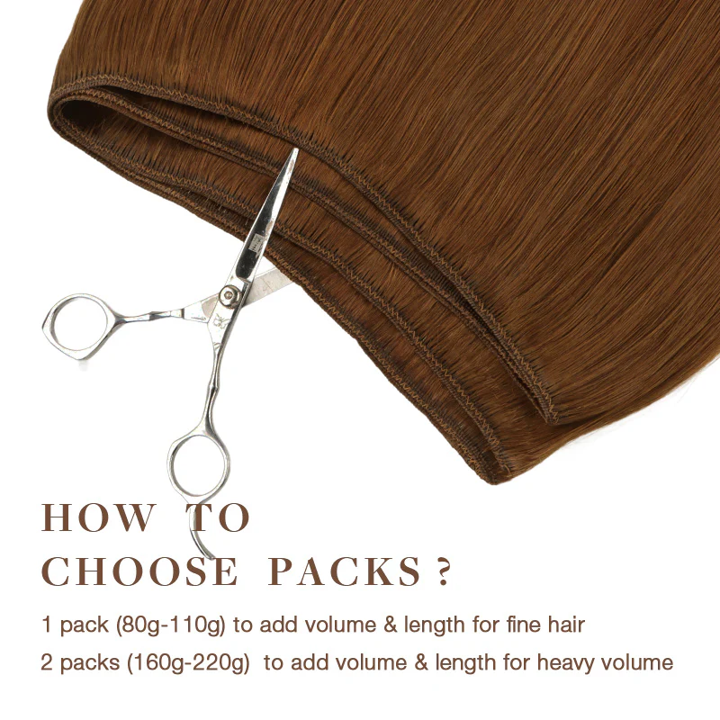 Copper (350) Sew-In Weft Hair Extensions (80g-110g) - Image 4