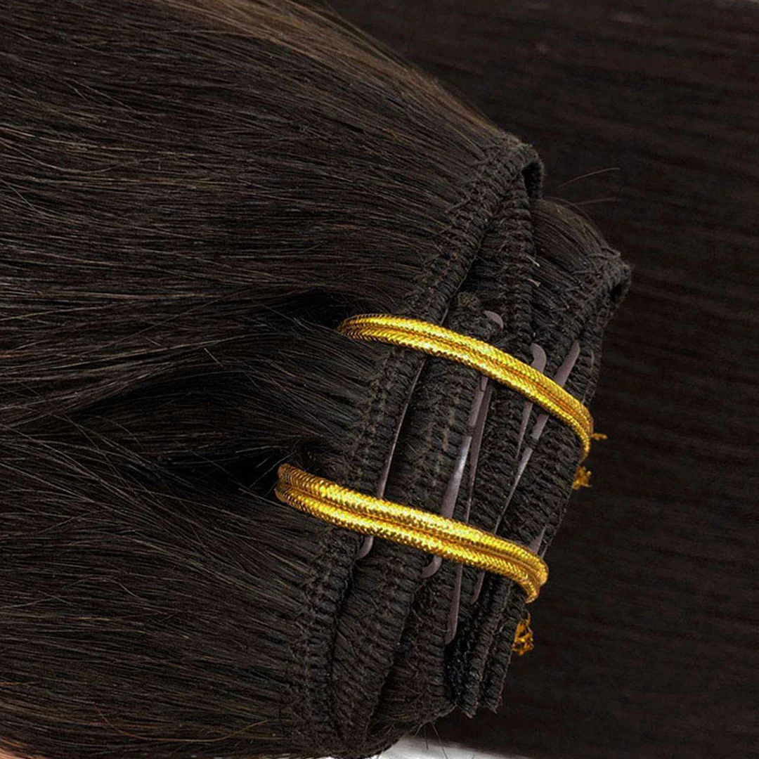 Dark Brown (2) Classic Clip-Ins (120g-150g) - Image 8
