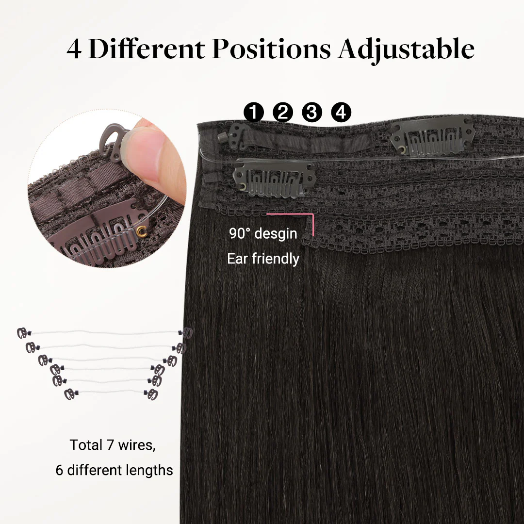 Dark Brown (2) Pro & Wire Hair Extension (70g-140g) - Image 3