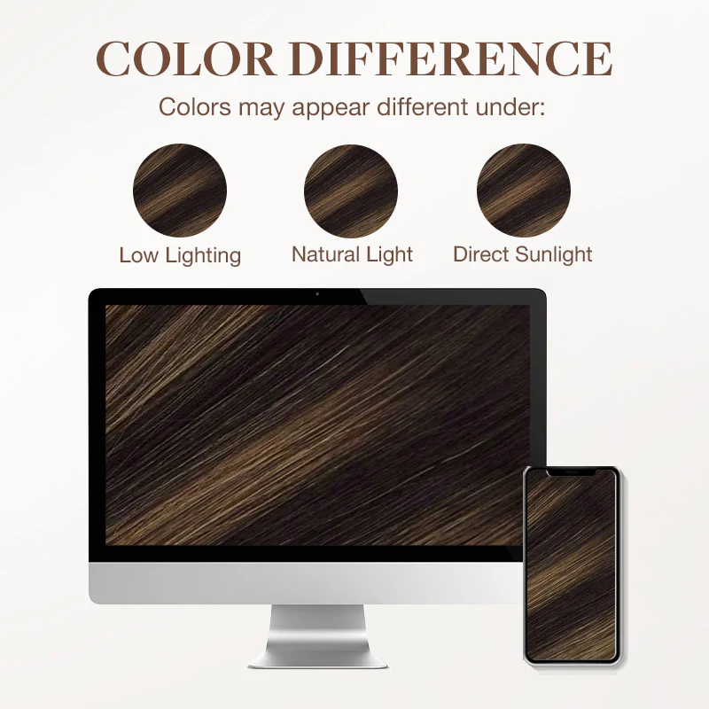 Dark Brown Balayage (2/6/2) Classic Clip-Ins (120g-150g) - Image 9