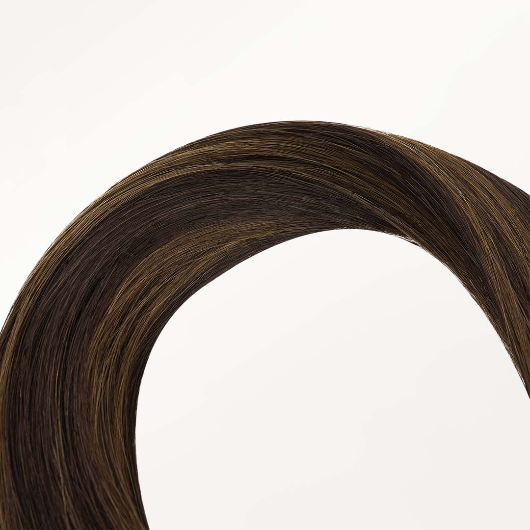 Dark Brown Balayage (2/6/2) Micro Link Tip Hair Extensions - Image 5