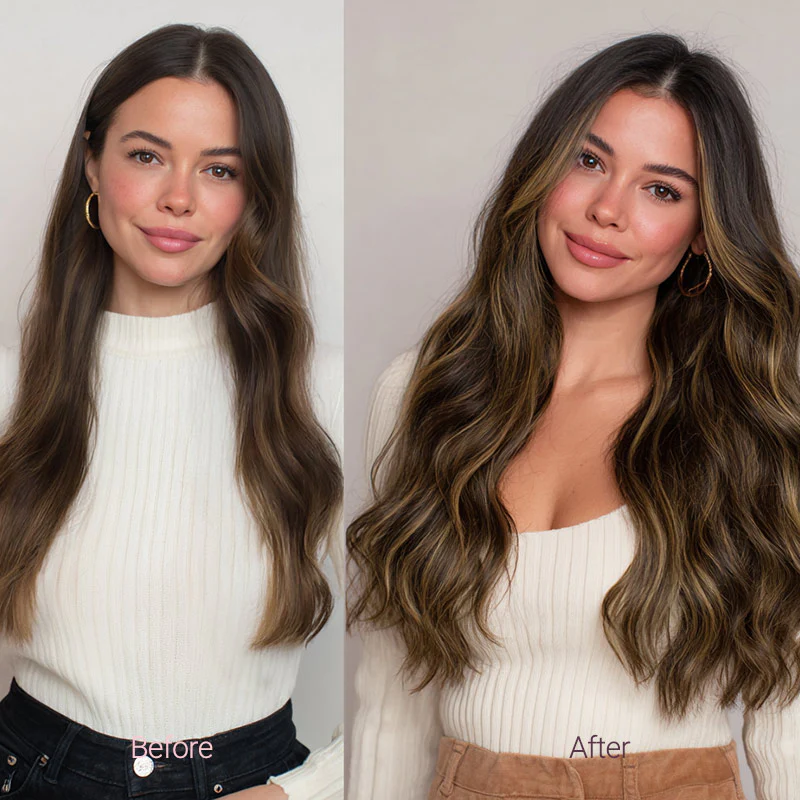 Dark Brown Balayage (2/6/2) Tape-Ins 50g - Image 3