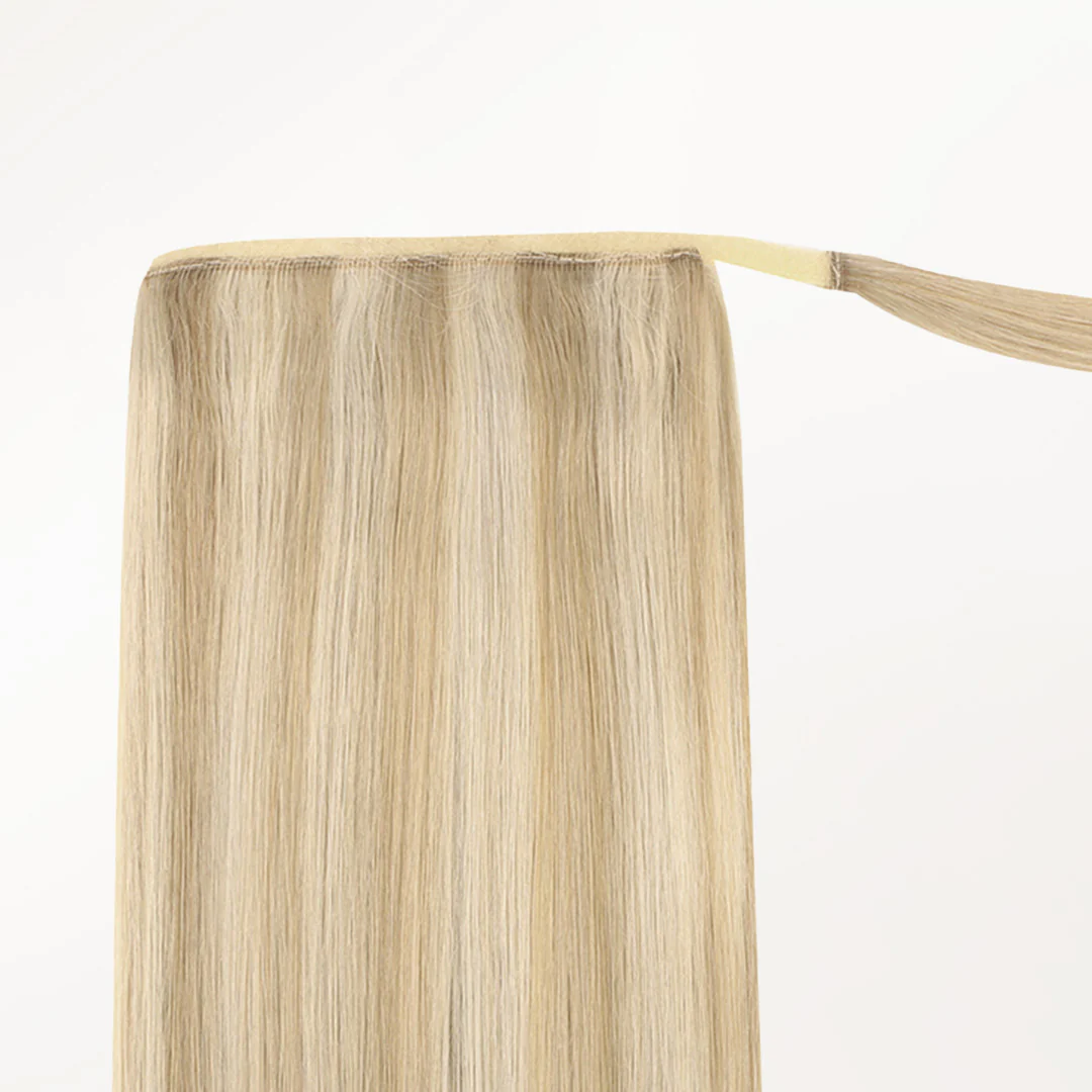 Dark Blonde Highlighted Bleach Blonde (18A/613A) Ponytail (75g-90g) - Image 6