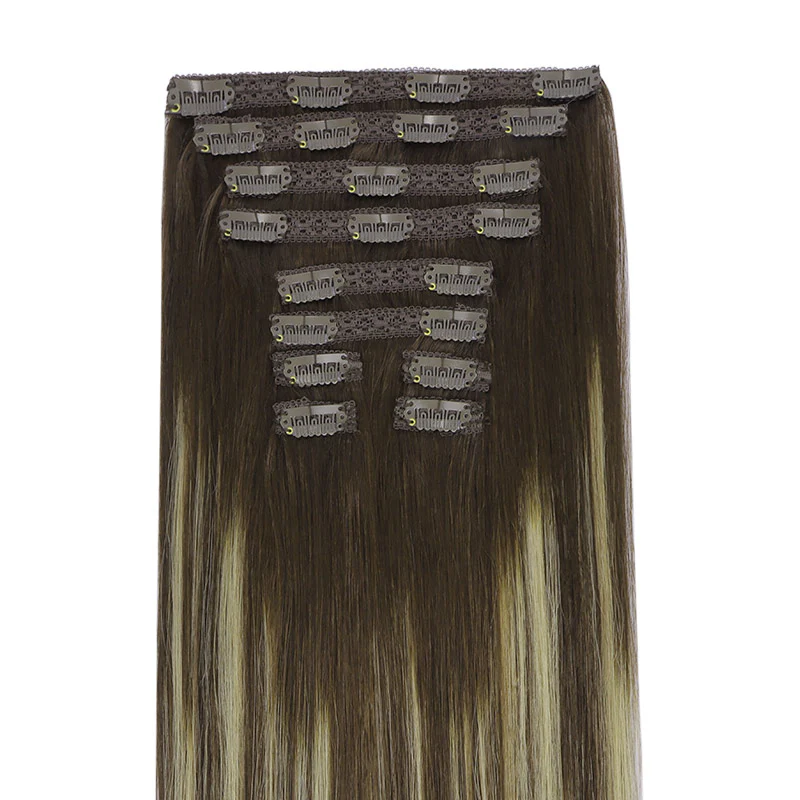 GOO GOO Double Drawn Clip in Hair Extensions 160g - Image 108