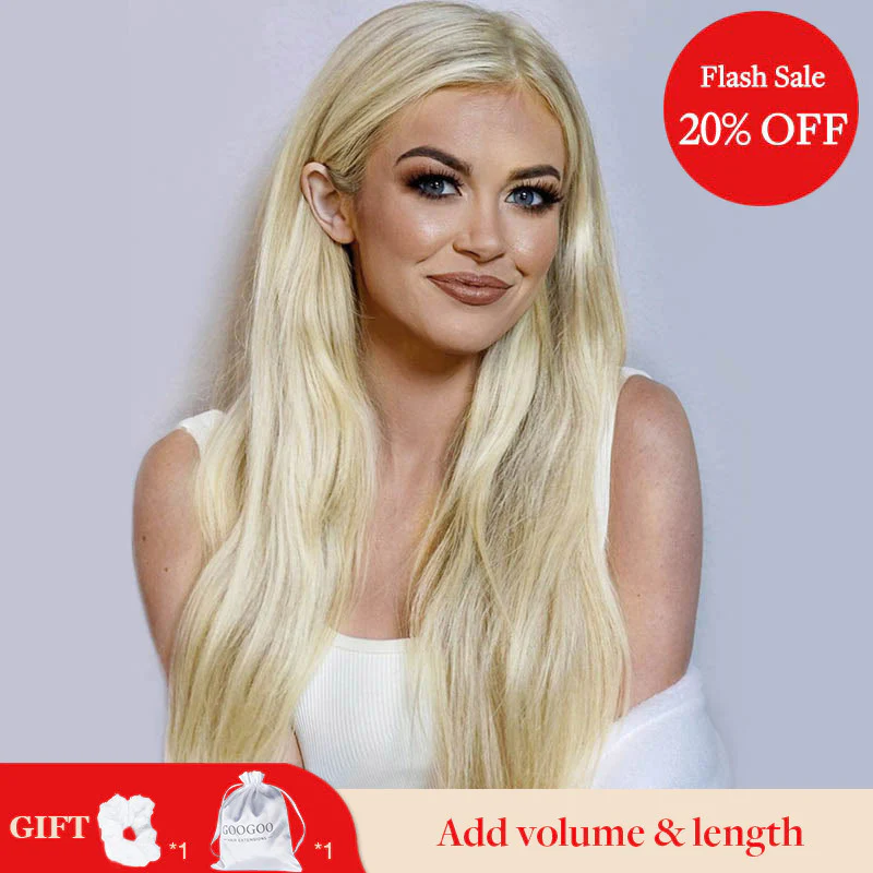 GOO GOO Double Drawn Clip in Hair Extensions 160g - Image 109
