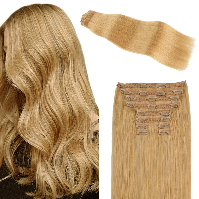 GOO GOO Double Drawn Clip in Hair Extensions 160g - Image 46
