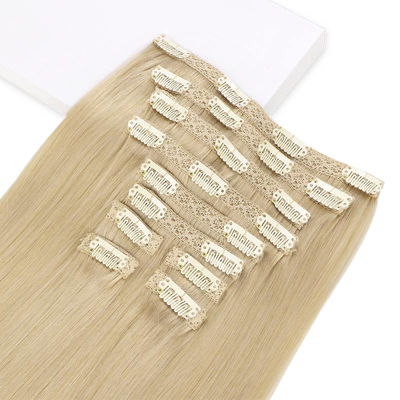 GOO GOO Double Drawn Clip in Hair Extensions 160g - Image 56