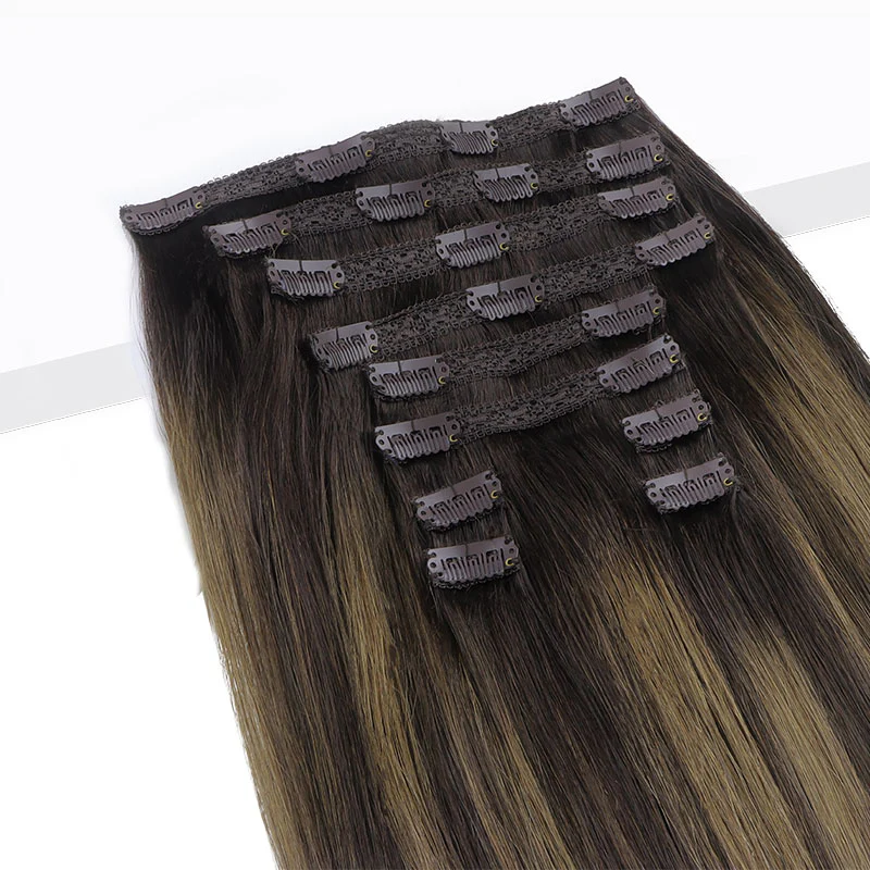 GOO GOO Double Drawn Clip in Hair Extensions 160g - Image 63