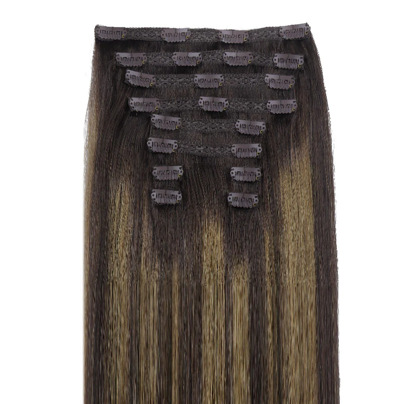 GOO GOO Double Drawn Clip in Hair Extensions 160g - Image 66