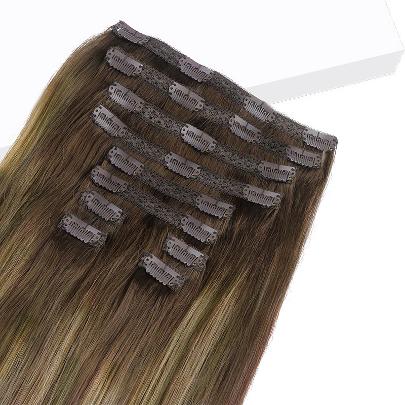 GOO GOO Double Drawn Clip in Hair Extensions 160g - Image 70