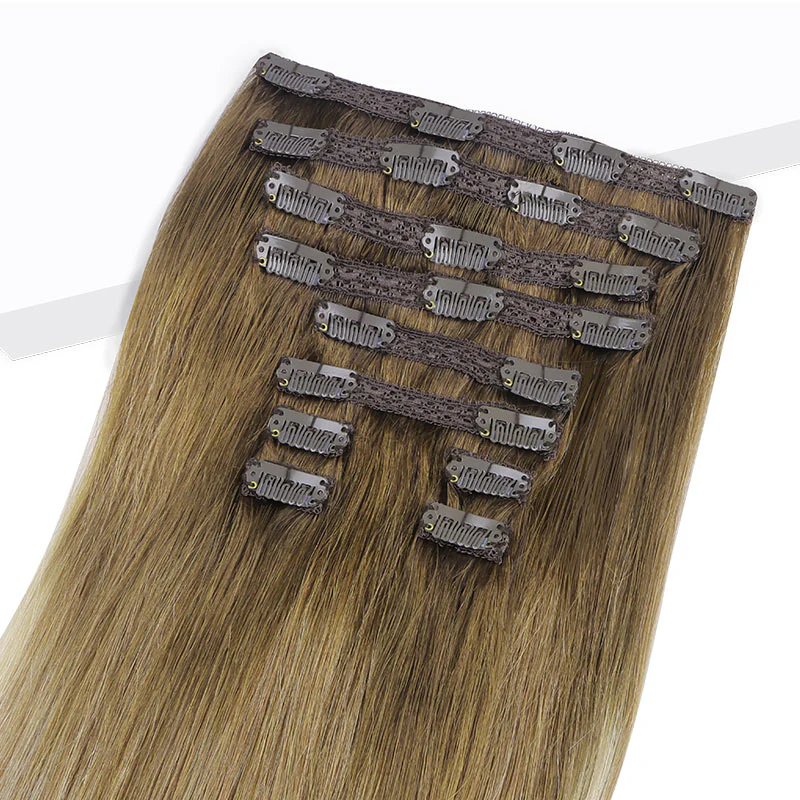 GOO GOO Double Drawn Clip in Hair Extensions 160g - Image 84