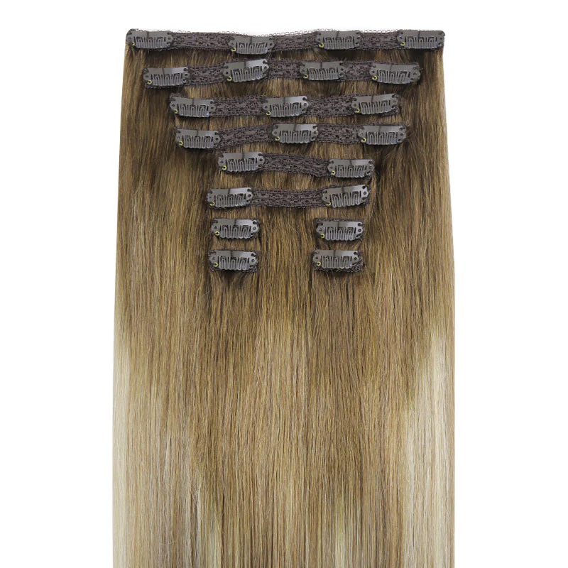 GOO GOO Double Drawn Clip in Hair Extensions 160g - Image 87