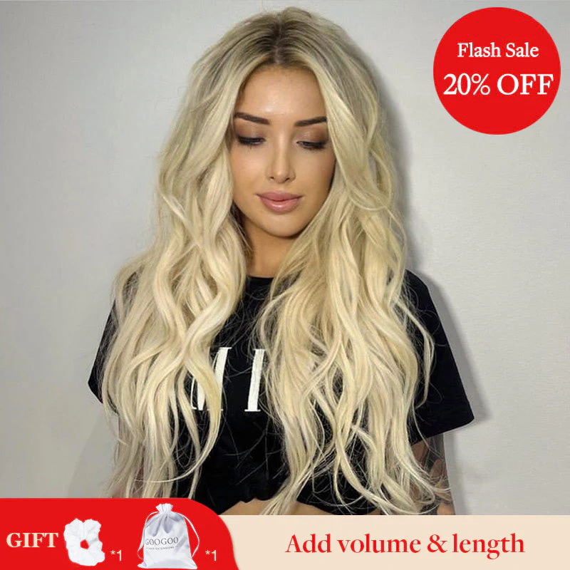 GOO GOO Double Drawn Clip in Hair Extensions 160g - Image 95