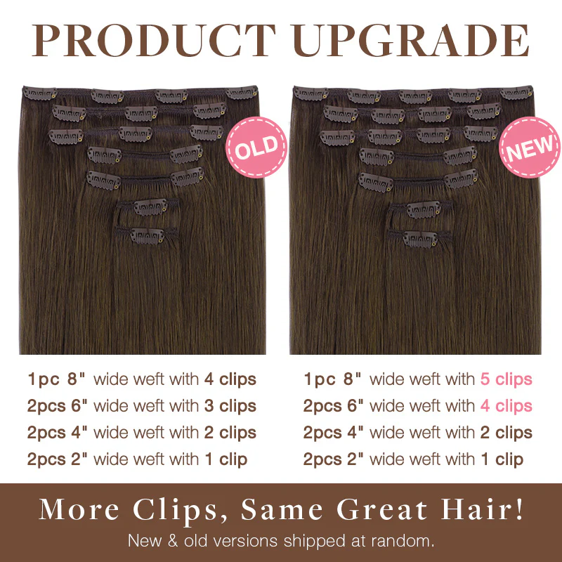 Dark Brown (2) Classic Clip-Ins (120g-150g) - Image 9