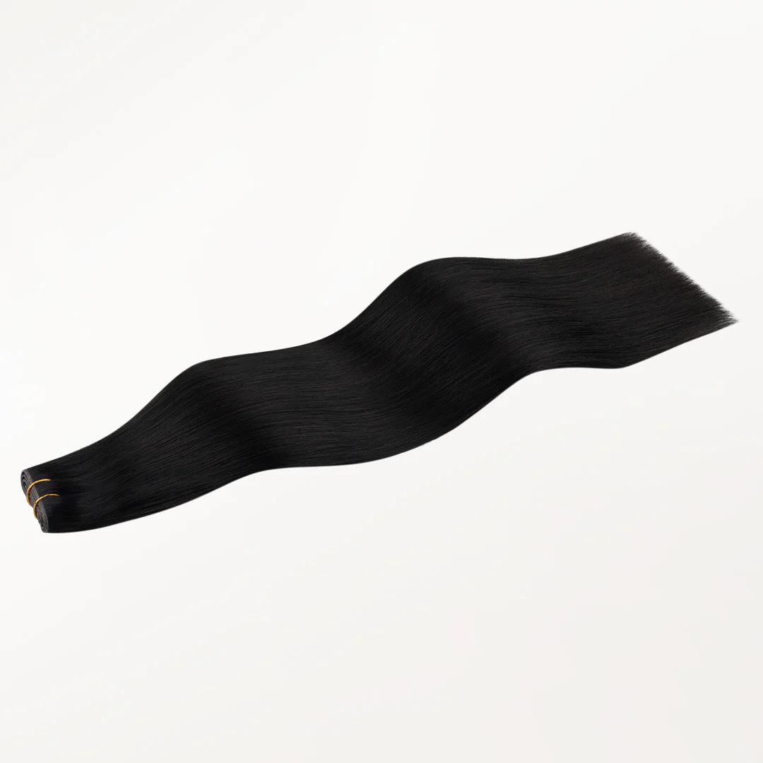 Jet Black (1) Butterfly Weft Hair Extensions (100g-150g) - Image 3