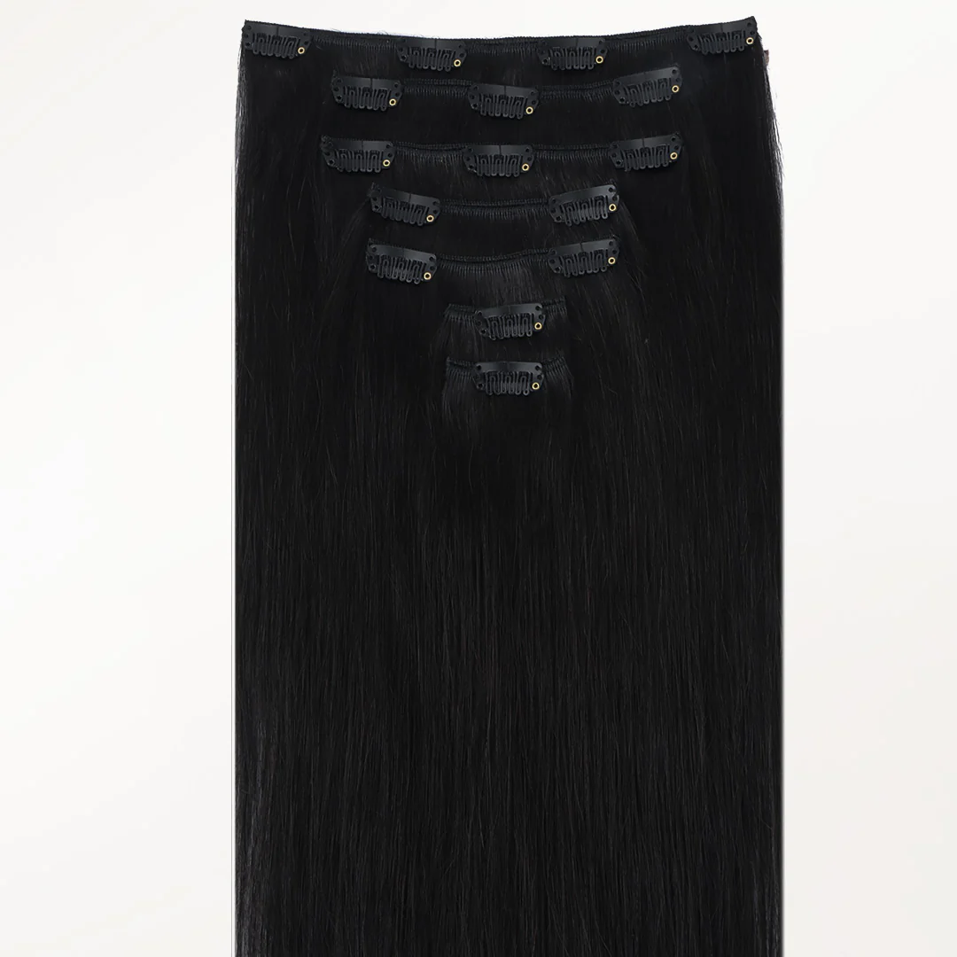 Jet Black (1) Classic Clip-Ins (120g-150g) - Image 3