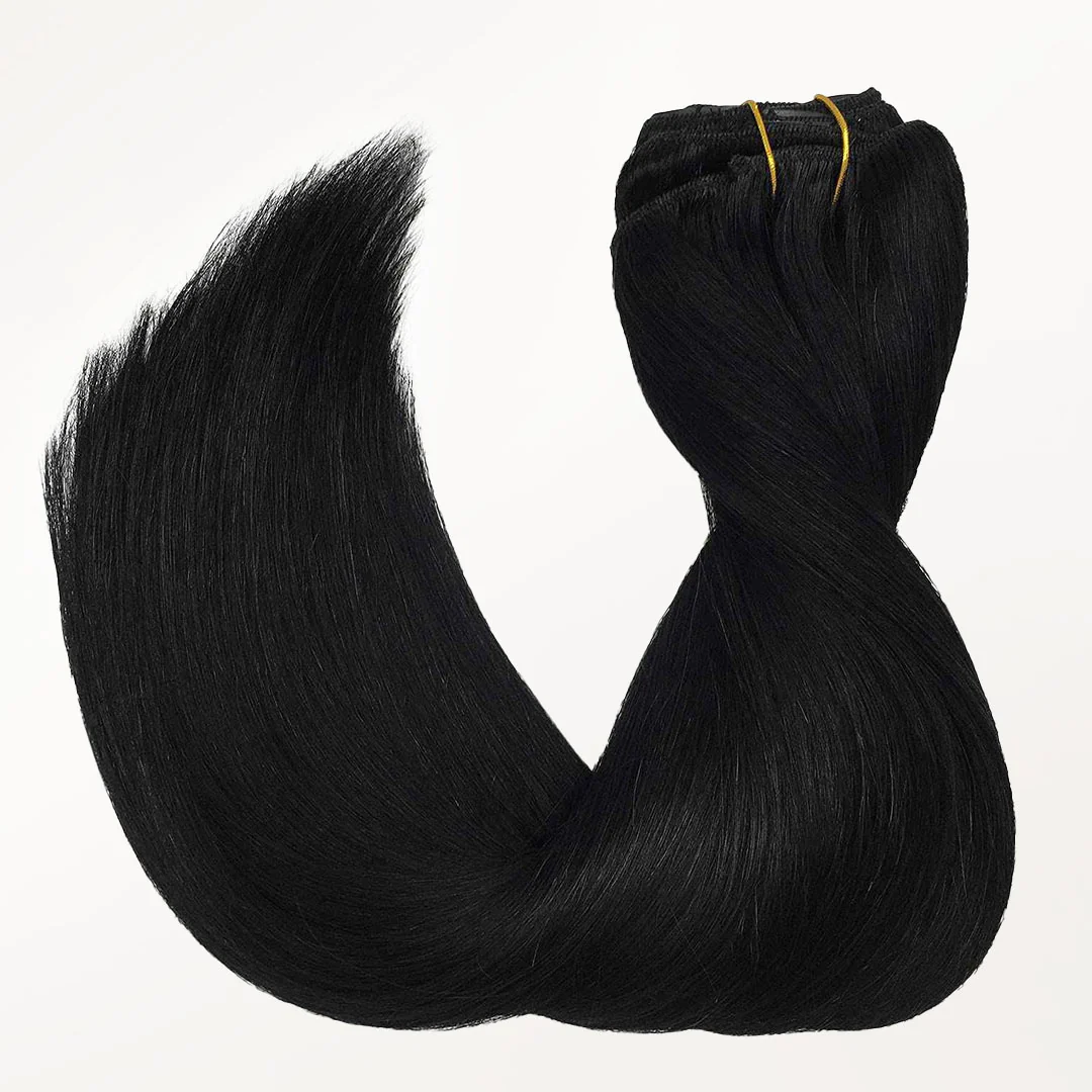 Jet Black (1) Classic Clip-Ins (120g-150g) - Image 4