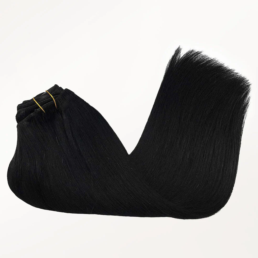 Jet Black (1) Classic Clip-Ins (120g-150g) - Image 7