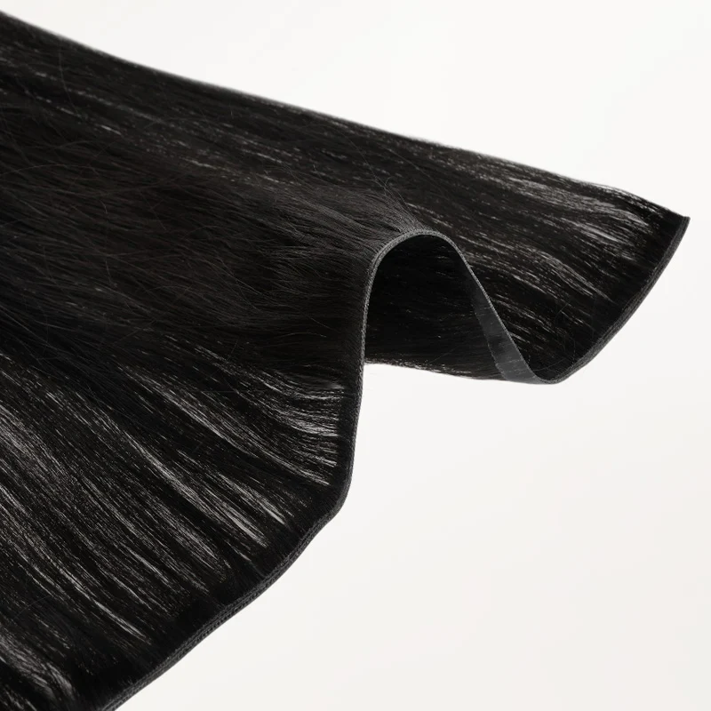 Jet Black (1) Genius Tape Weft Hair Extensions 60g - Image 4