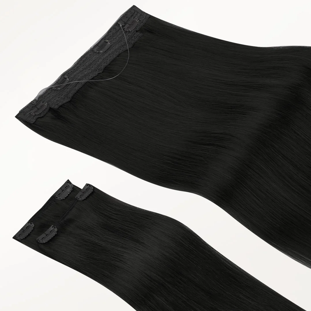 Jet Black (1) Pro & Wire Hair Extension (70g-140g) - Image 6