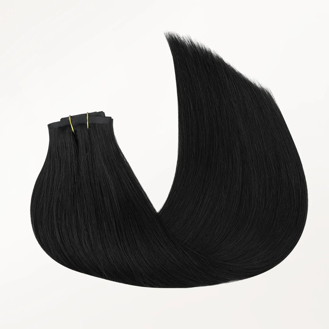 Jet Black (1) Seamless Clip-Ins (130g-160g) - Image 3