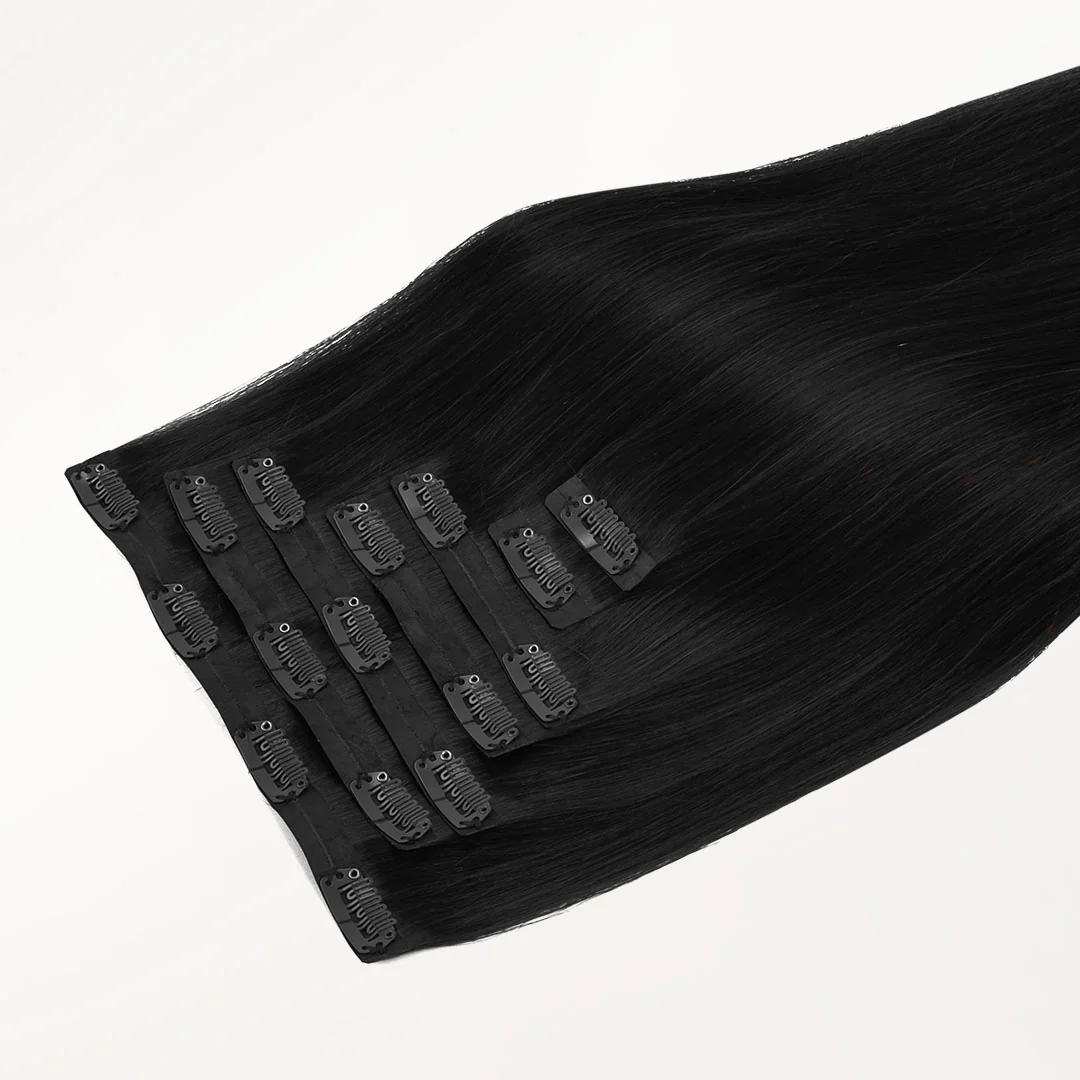 Jet Black (1) Seamless Clip-Ins (130g-160g) - Image 8