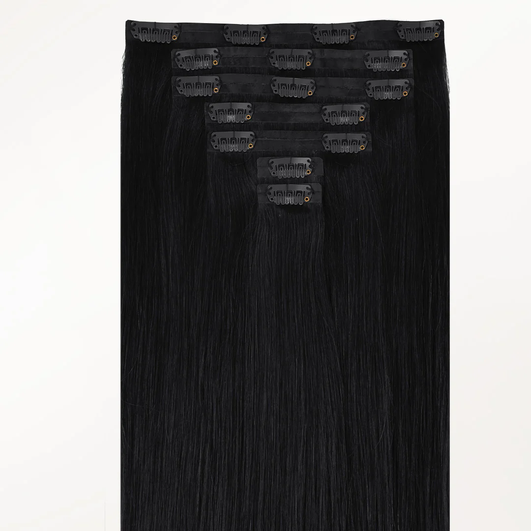 Jet Black (1) Seamless Clip-Ins (130g-160g) - Image 9
