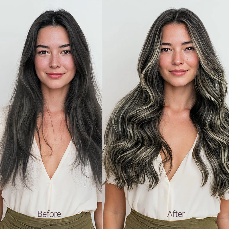 Black to Light Blonde Balayage (1B/19/1B) Tape-Ins 50g - Image 3