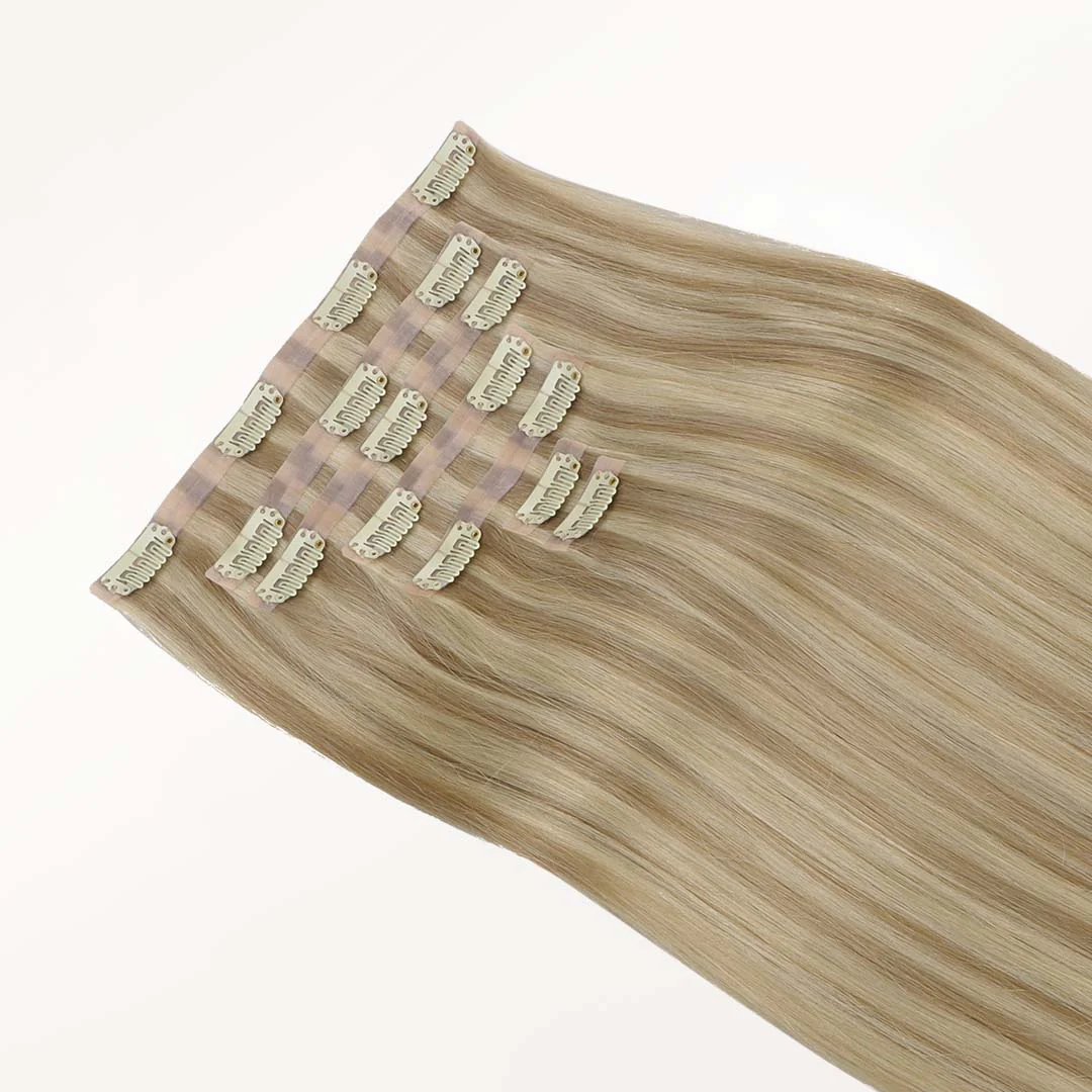 Light Blonde Highlights (16/22A) Seamless Clip-Ins (130g-160g) - Image 7