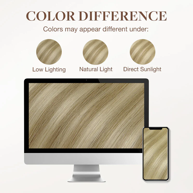 Light Blonde Highlights (16/22A) Seamless Clip-Ins (130g-160g) - Image 9